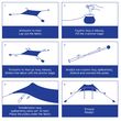 SALTY TRIBE Aeolians Blackout Beach Elastic Tent 200x200 cm, Τέντα Παραλίας με Προστασία UV, TRI-067 /Royal Blue